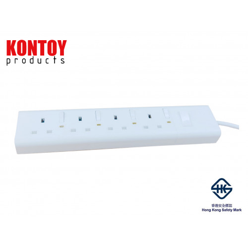 4 switch + master switch (6 feet) (white) lightning protection extension P8040
